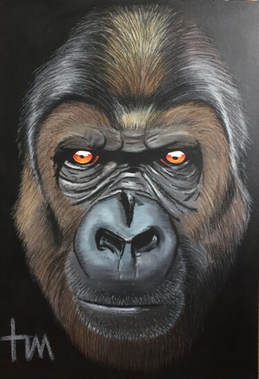 Malerei mit dem Titel "Ape" von Tim Schmidt, Original-Kunstwerk, Acryl