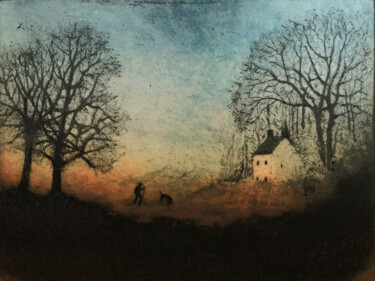 Prenten & gravures getiteld "Coming Home" door Tim Southall, Origineel Kunstwerk, Ets