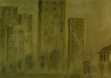 Картина под названием "Вечер" - Timofei Gorea, Подлинное произведение искусства