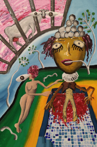 Peinture intitulée "Girl and cocaine" par Timofey W, Œuvre d'art originale, Acrylique