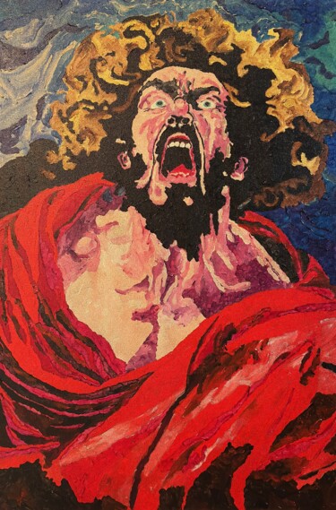 Painting titled "Rage" by Timothy Colomer, Original Artwork, Acrylic Mounted on Wood Stretcher frame