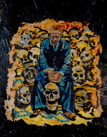 Ζωγραφική με τίτλο "Survivors Guilt" από Timothy Colomer, Αυθεντικά έργα τέχνης, Ακρυλικό