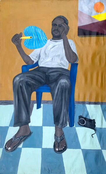 Malerei mit dem Titel "Peace that comes wi…" von Timothy Olaniyi, Original-Kunstwerk, Acryl