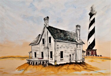 Painting titled "Cape Hatteras Keepe…" by Timothy Seery, Original Artwork, Acrylic