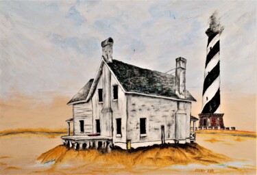 Pittura intitolato "Cape Hatteras Keepe…" da Timothy Seery, Opera d'arte originale, Acrilico