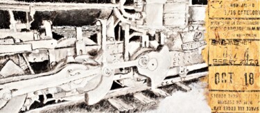 "Engine 484" başlıklı Tablo Timothy Seery tarafından, Orijinal sanat, Akrilik Ahşap panel üzerine monte edilmiş