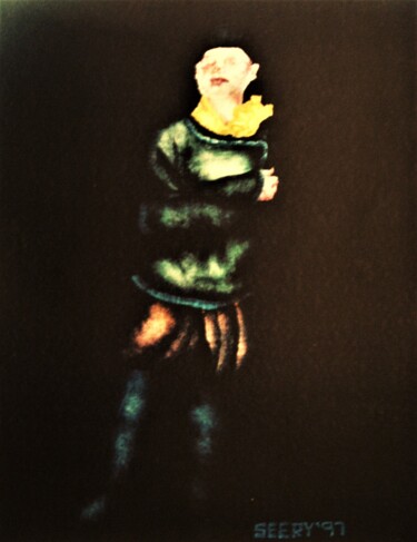 Schilderij getiteld "Alone" door Timothy Seery, Origineel Kunstwerk, Pastel