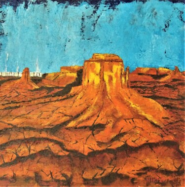 Painting titled "Monument" by Timothy Seery, Original Artwork, Acrylic Mounted on Wood Panel