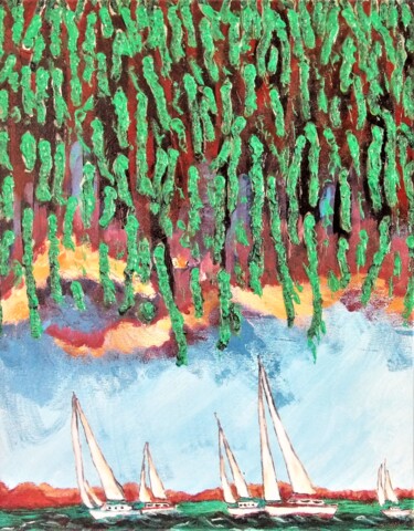 Schilderij getiteld "Willow view" door Timothy Seery, Origineel Kunstwerk, Acryl