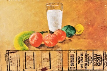 Картина под названием "Still life with Mil…" - Timothy Seery, Подлинное произведение искусства, Пастель Установлен на Деревя…