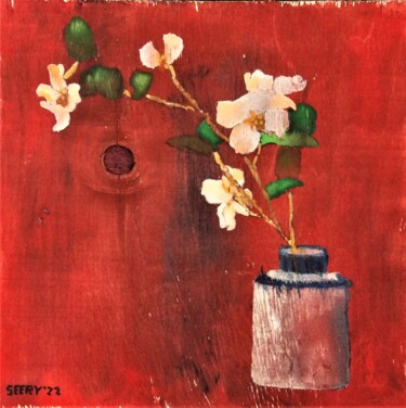 Картина под названием "Orchids 1" - Timothy Seery, Подлинное произведение искусства, Акварель