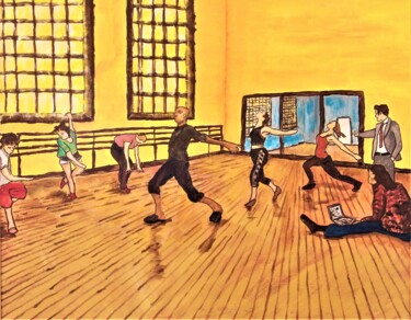 Schilderij getiteld "The Rehearsal" door Timothy Seery, Origineel Kunstwerk, Acryl