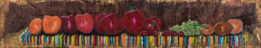 Malerei mit dem Titel "Fruit still life" von Timothy Seery, Original-Kunstwerk, Pastell