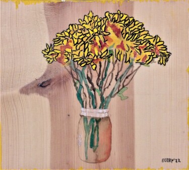 Картина под названием "Cielo" - Timothy Seery, Подлинное произведение искусства, Акварель Установлен на artwork_cat.