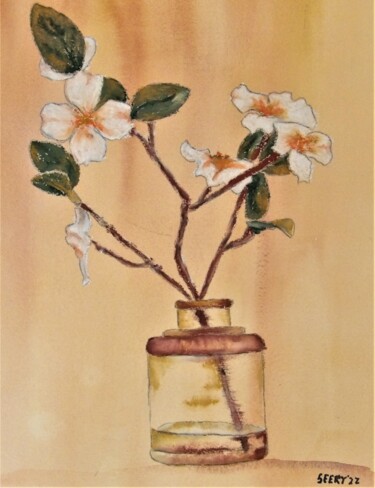 Schilderij getiteld "Orchids 2" door Timothy Seery, Origineel Kunstwerk, Pastel