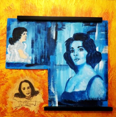 Painting titled "Elizabeth Taylor" by Timothy Seery, Original Artwork, Acrylic