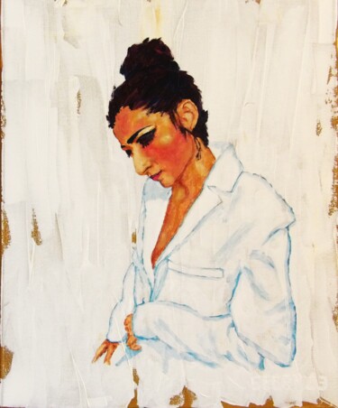 Картина под названием "White Jacket" - Timothy Seery, Подлинное произведение искусства, Акрил