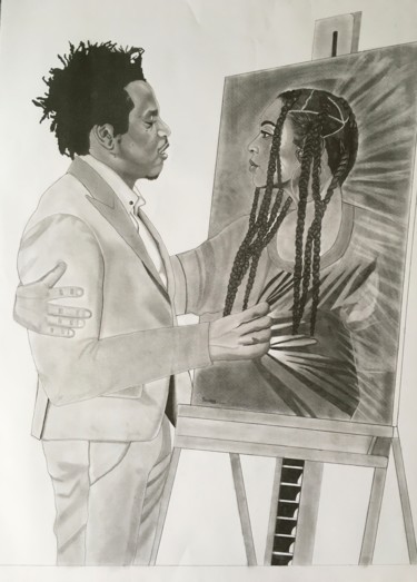 Power attraction Disegno intitolato "Power attraction" da Timothy Mensah, Opera d'arte originale, Grafite