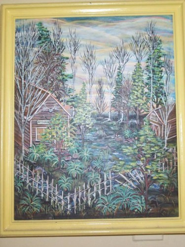 Painting titled "oct's  hunting lodge" by Timothy Phillips, Original Artwork