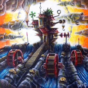 Картина под названием "“Нить Рассуждений”" - Тимур Хужин, Подлинное произведение искусства, Акрил