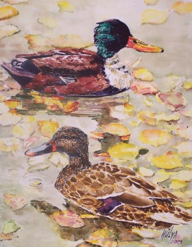 "Ördek ve sonbaharda…" başlıklı Tablo Julia Timur tarafından, Orijinal sanat
