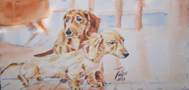 "En üzüntü köpekler" başlıklı Tablo Julia Timur tarafından, Orijinal sanat, Petrol