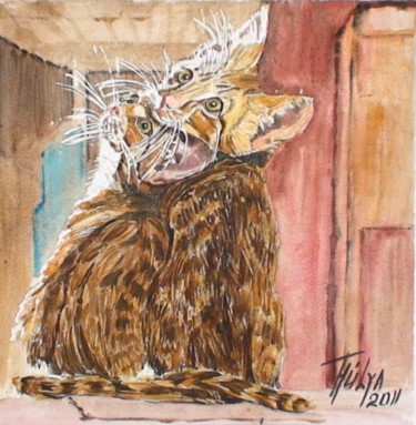 "Kediler2" başlıklı Tablo Julia Timur tarafından, Orijinal sanat, Petrol