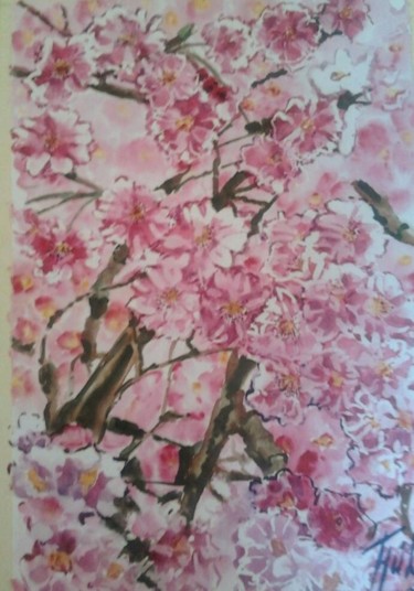 Painting titled "pembe ruyalar" by Julia Timur, Original Artwork, Oil