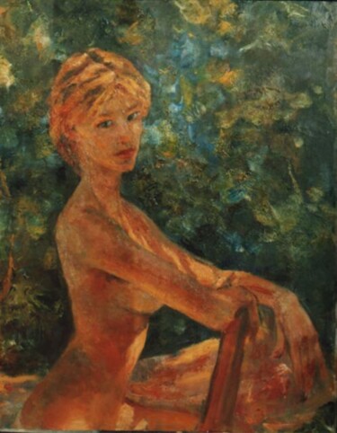 Painting titled "Солнечный день" by Tin Gali, Original Artwork, Oil
