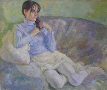 Painting titled "Юля" by Tin Gali, Original Artwork, Oil