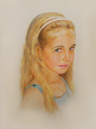 Peinture intitulée "Портрет Даниэлы" par Tin Gali, Œuvre d'art originale, Huile