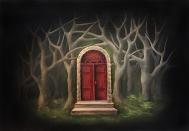 Peinture intitulée "Entrance" par Tina Asadova, Œuvre d'art originale, Huile