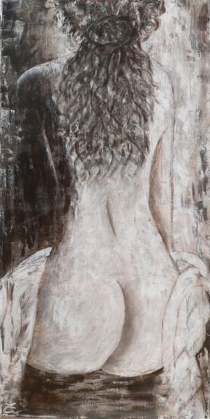 Pittura intitolato "nudo-di-donna-60x12…" da Tina Copani, Opera d'arte originale