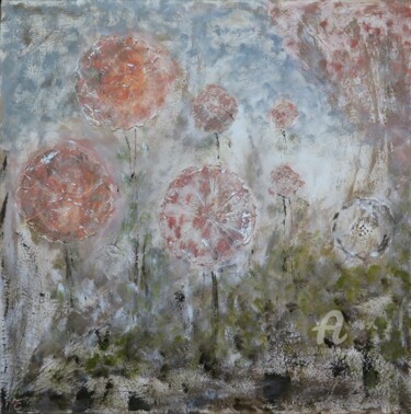 Pittura intitolato "Prato fiorito" da Tina Copani, Opera d'arte originale, Acrilico Montato su Telaio per barella in legno