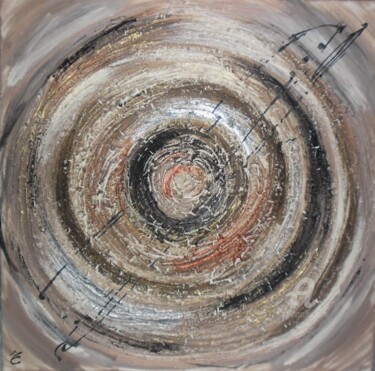 Painting titled "Piccolo vortice" by Tina Copani, Original Artwork, Acrylic Mounted on Wood Stretcher frame