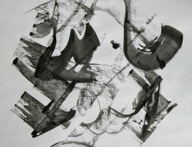 Картина под названием "Sumi Ink Line - No…" - Tina Lane, Подлинное произведение искусства