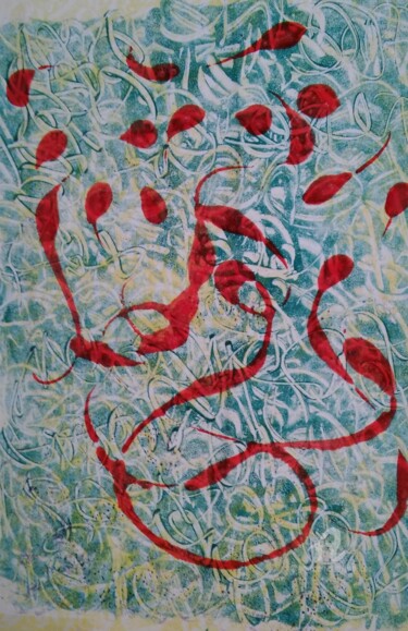 Printmaking titled "Dance for me" by Tina Lane, Original Artwork