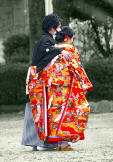 Photographie intitulée "Wedding Kimono Uchi…" par Tina Lane, Œuvre d'art originale, Photographie numérique