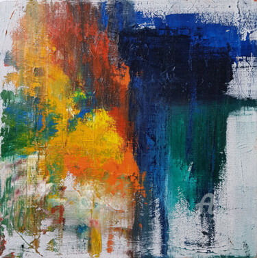 Картина под названием "Colour" - Tina Lane, Подлинное произведение искусства, Масло Установлен на Деревянная рама для носилок