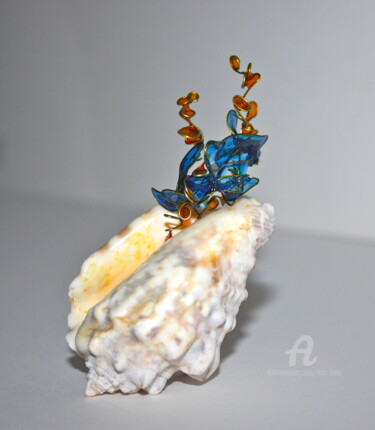 Sculpture titled "Sea Djinn II" by Tina Lane, Original Artwork, Mixed Media