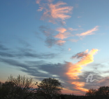 Photographie intitulée "Orange Cloud" par Tina Lane, Œuvre d'art originale