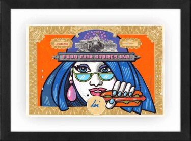 Картина под названием "Hot dog" - Tina Loiodice, Подлинное произведение искусства, Акрил