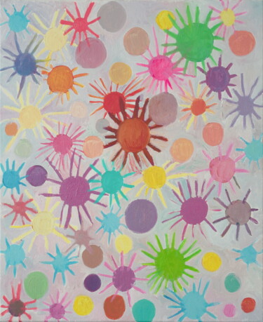 Malarstwo zatytułowany „Perfect Day, Colour…” autorstwa Tina Mc Callan (Marie Julou), Oryginalna praca, Olej Zamontowany na…