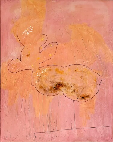 Peinture intitulée "Don’t scare the rab…" par Tina Shenk, Œuvre d'art originale, Huile Monté sur Châssis en bois