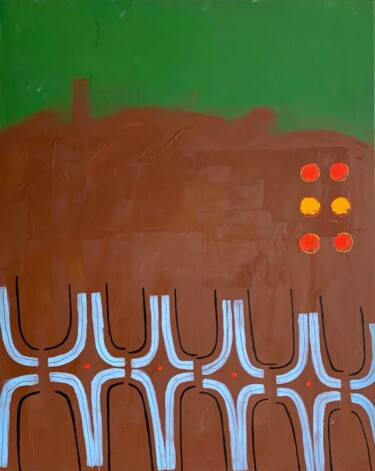 Pintura titulada "019M" por Tina Shenk, Obra de arte original, Oleo Montado en Bastidor de camilla de madera