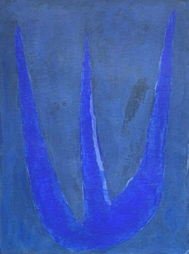 Painting titled "Cobalt blue acrylic…" by Tina Shenk, Original Artwork, Acrylic