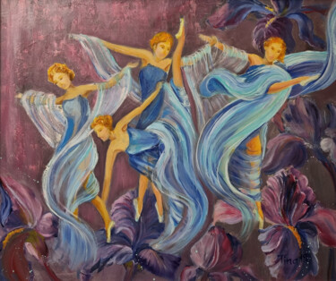 Pittura intitolato "Lightness" da Tina Shustova, Opera d'arte originale, Olio Montato su Telaio per barella in legno