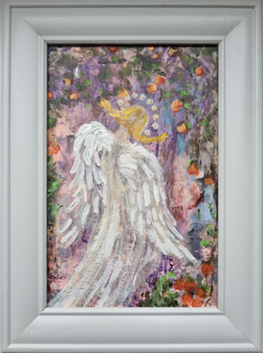 Painting titled "Angel's Wings" by Tina Shustova, Original Artwork, Acrylic