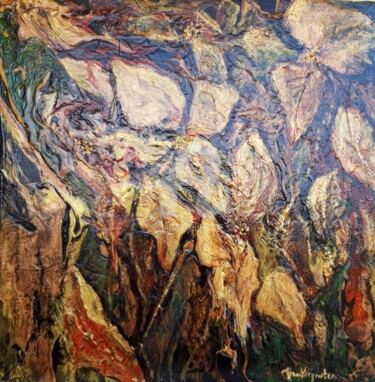 Painting titled "Fleurs d'automne" by Tina Verpoorten, Original Artwork, Acrylic