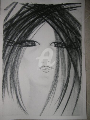 Drawing titled "MANGA MOA" by Tina M. De Montorge, Original Artwork, Charcoal